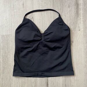 Dfyne Black Impact Strappy Halter Top size medium